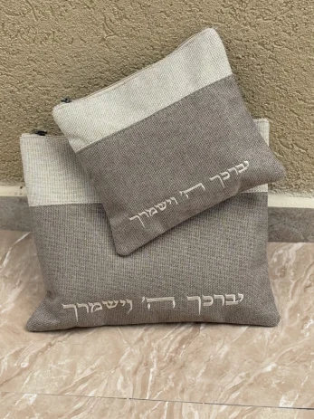 סט כיסויים בד פשתן