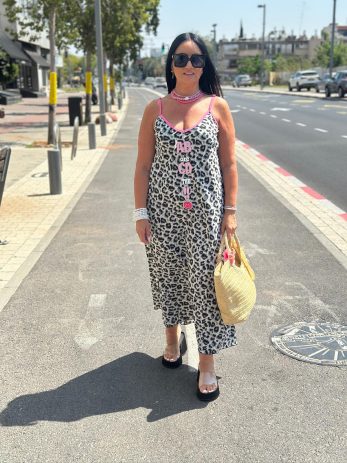 שמלת מקסי כתפייה דקה