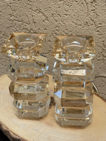 פמוטי קריסטל זהב