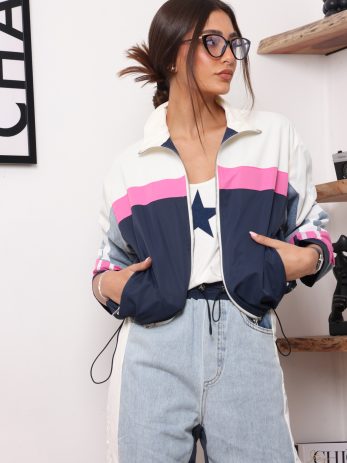 גקט שילוב כחול ורוד