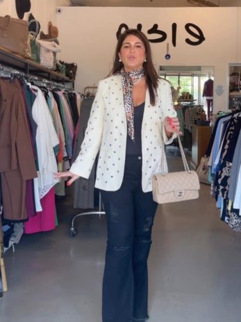 TOTAL LOOK גקט ניטים