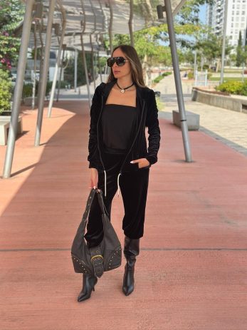 חליפת קטיפה שרוול כיווצים