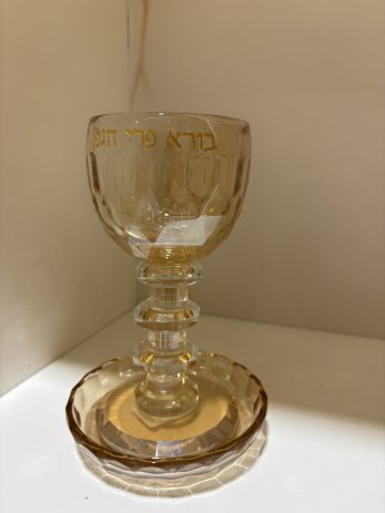 גביע קידוש קריסטל זהב