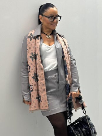 חצאית מלאני דמוי עור