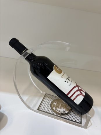 מעמד לבקבוק יין משולב זהב
