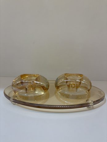 פמוטי שבת עם מגש