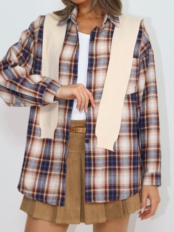 חולצת משבצות צעיף