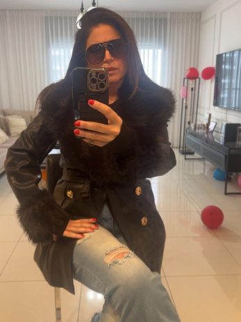 מעיל פרווה שחור