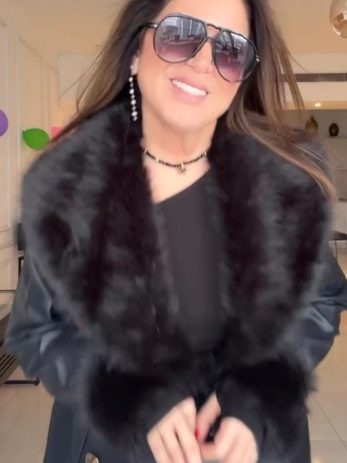 מעיל פרווה שחור